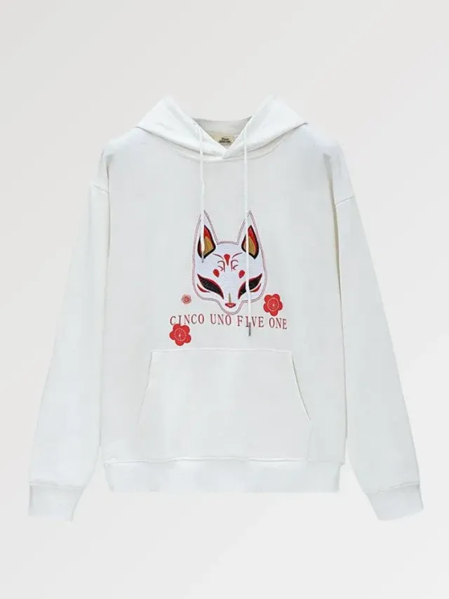 Japon style Fox Flower sweat kitsune renard floral