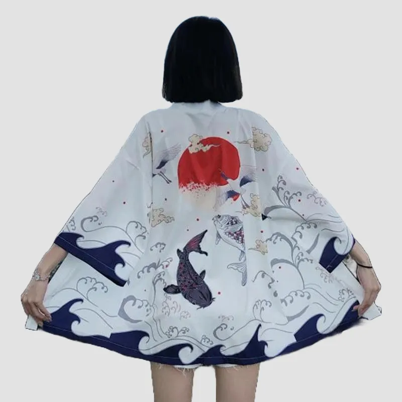 Japon style veste forme kimono femme coupe ample