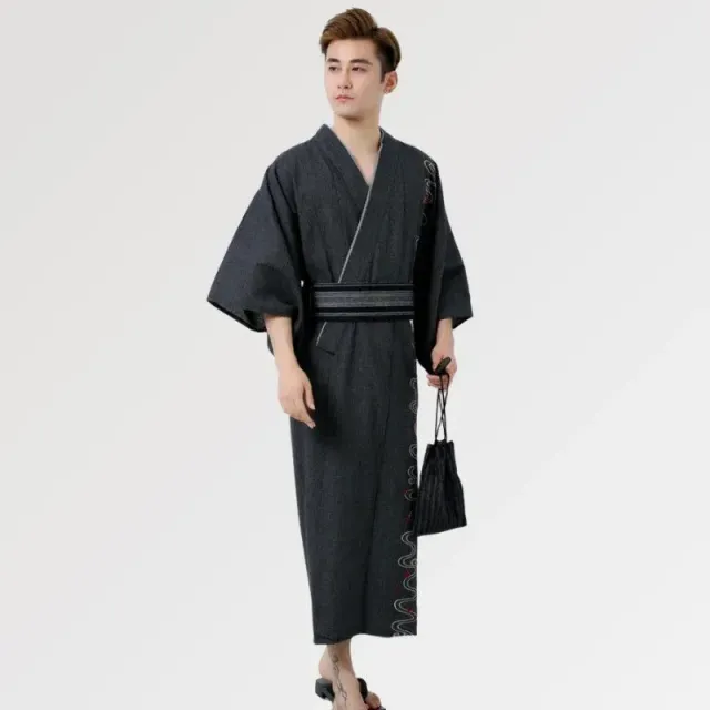 Japon style Blacktale yukata homme traditionnel coton