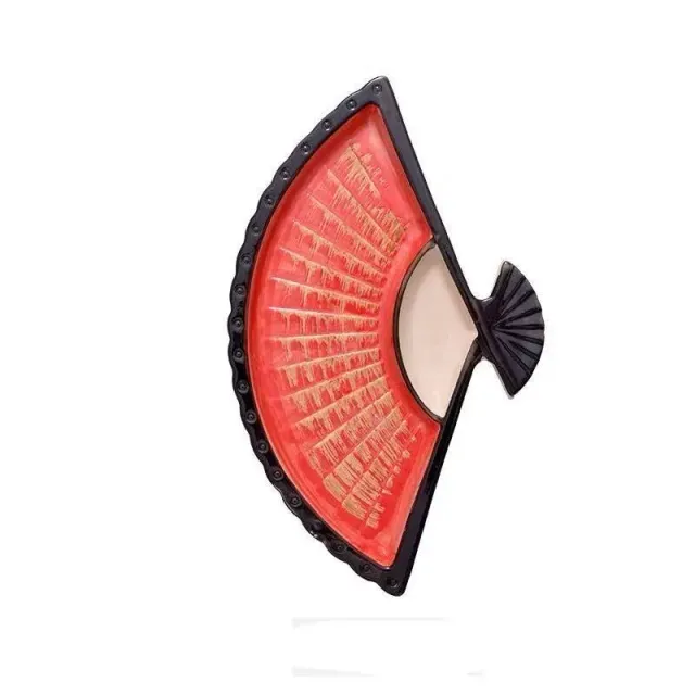 Japon style Yasuhiro assiette céramique éventail