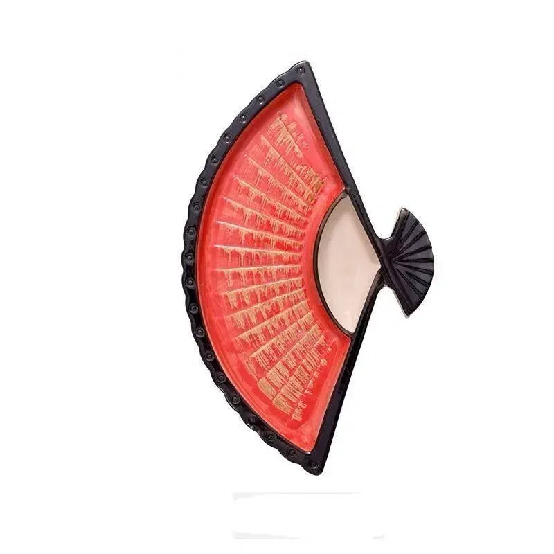 Japon style Yasuhiro assiette céramique éventail