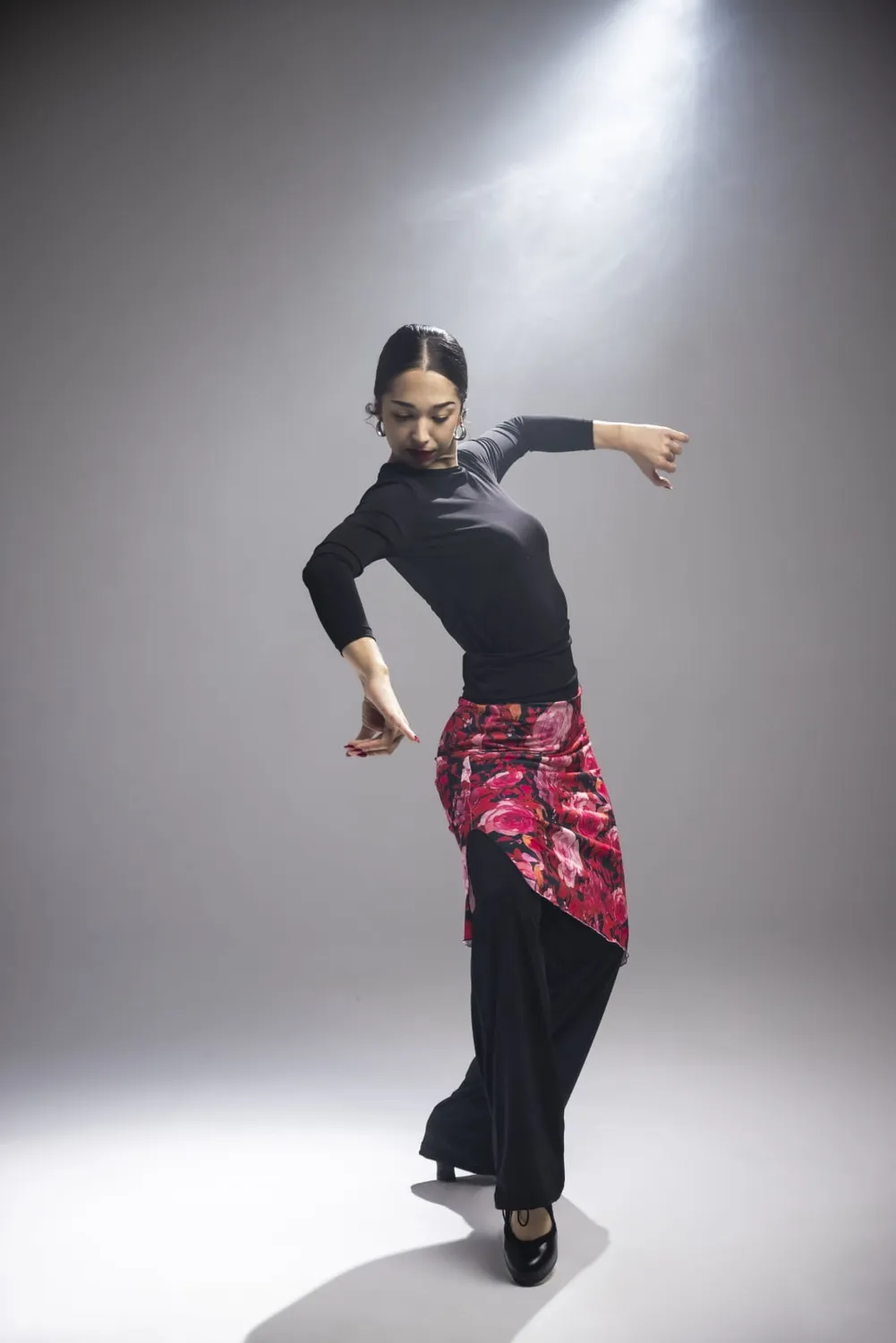 Viva la Feria Niebla jupe-pantalon imprimée élastique