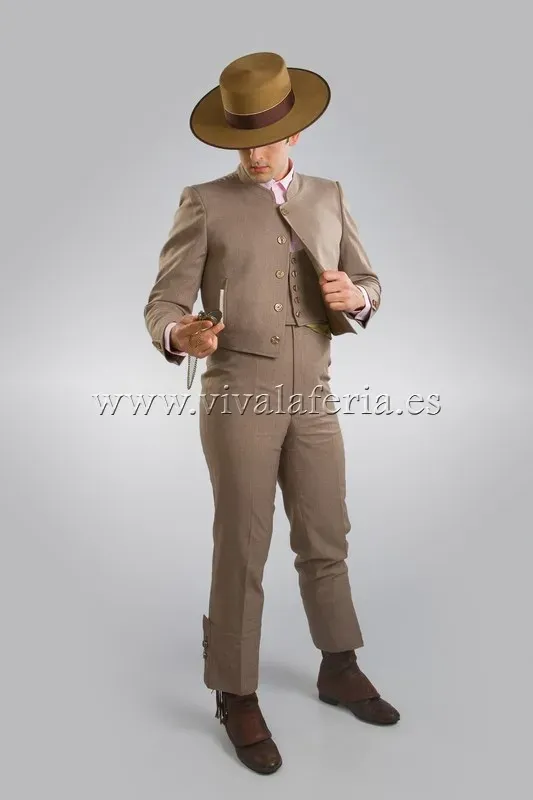 VIVA LA FERIA-MODA FLAMENCA Traje Campero Alpaca HP costume campero beige