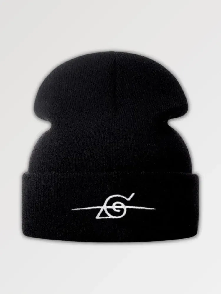 Japon style Konoha Insigne Frontal bonnet en coton