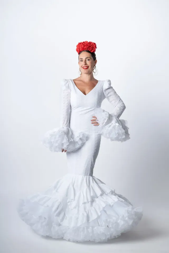 Viva La Feria Sigua robe gitane blanche sirène