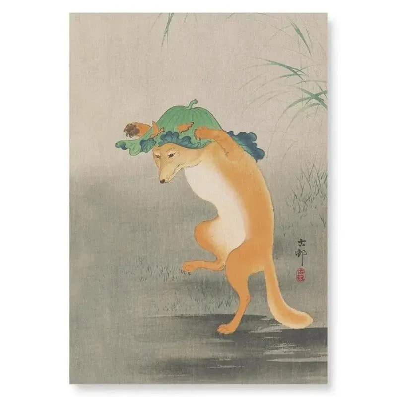 Japon style Kitsune tableau japonais
