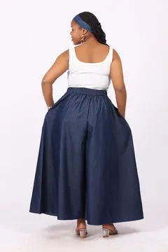 KAVAZI pantalon palazzo denim large