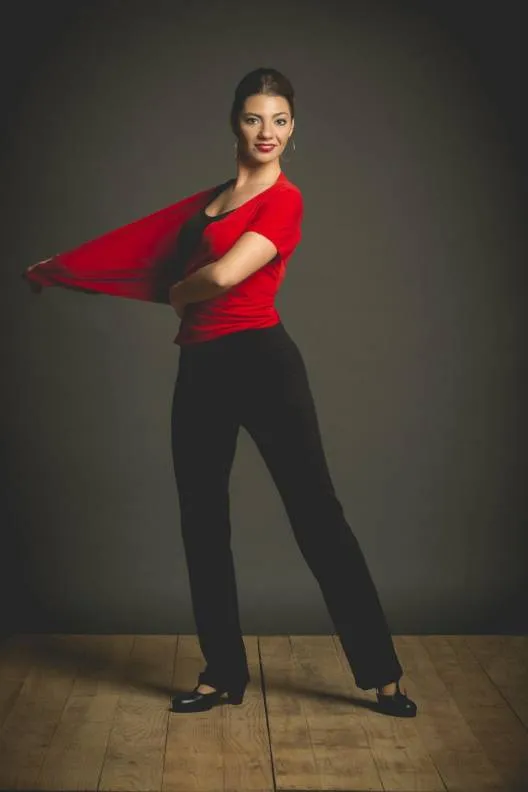 Viva La Feria pantalon danse flamenco droit supplex élastique