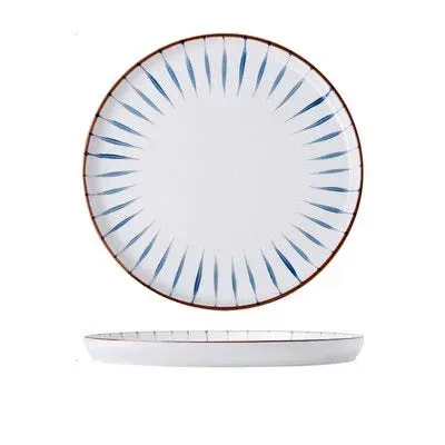 Japon style Satsuma assiette japonaise bleue 25 cm