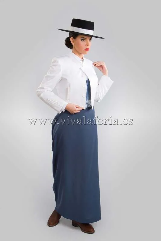Viva La Feria Chaqueta Campera veste coton blanc