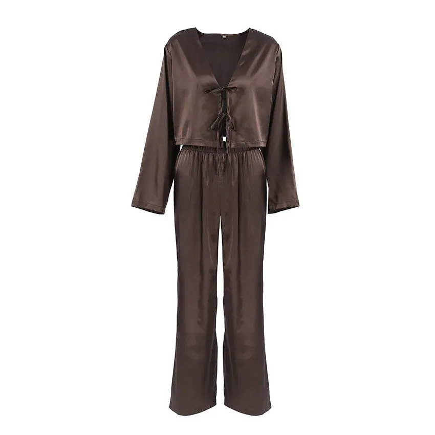 Esprit du Japon Pyjama Kimono satiné femme