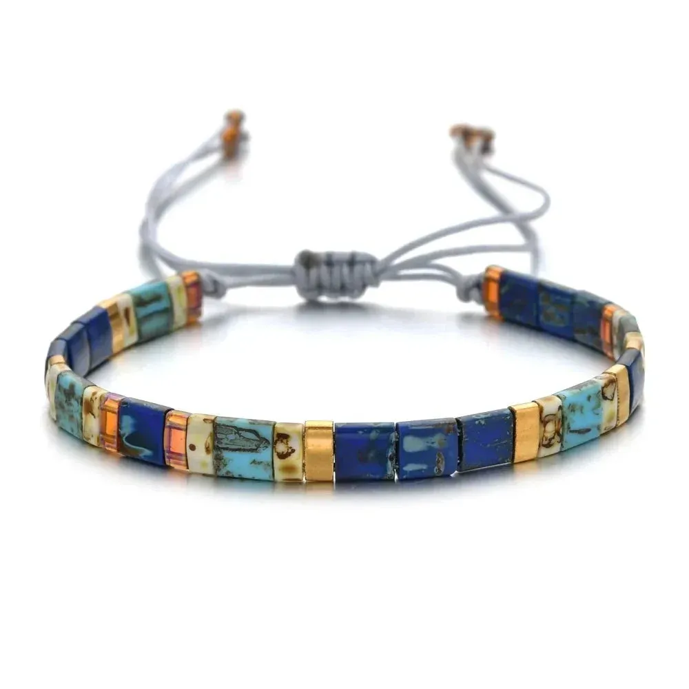Japon style Miyuki Plates bracelet perles artisanal