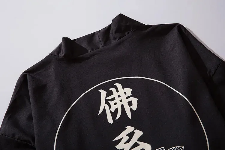 Esprit du Japon cardigan haori kimono noir