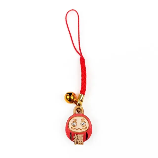 Japon style Porteclé Daruma Bois porte-clés en bois porte-bonheur