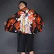 Esprit du Japon veste kimono rouge Ukiyo homme ample
