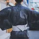 Esprit du Japon Nuit Japonaise yukata homme bleu nuit coton