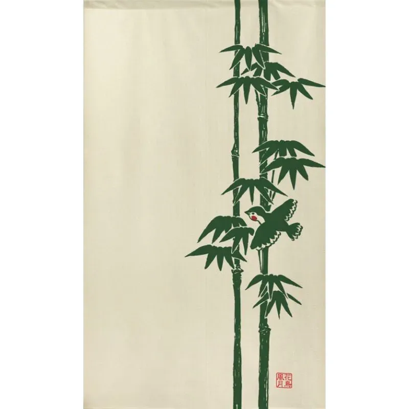 Japon style Noren Japonais Beige Bambou rideau décoratif
