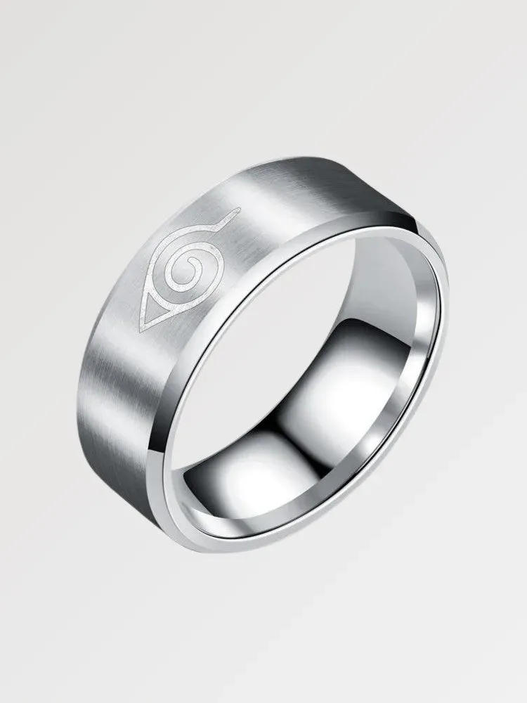Japon style Konoha bague manga symbole shinobi