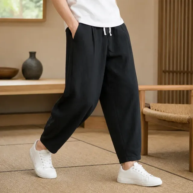 Esprit du Japon pantalon large homme coton 7/8