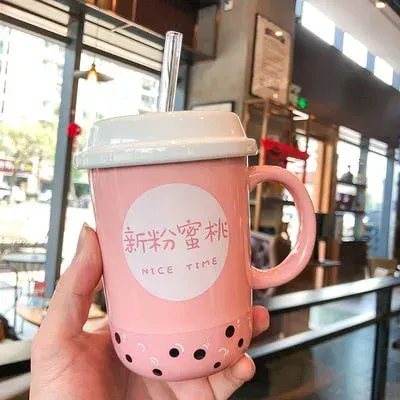 Japon style grand mug japonais avec couvercle