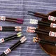 Esprit du Japon baguettes japonaises colorées 5 paires bois 23 cm