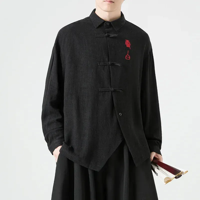 Japon style Hanfu veste kimono homme coupe ample