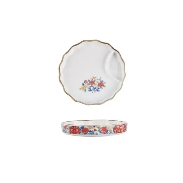 Japon style Plate With Sauce Bowl Nyū assiette céramique