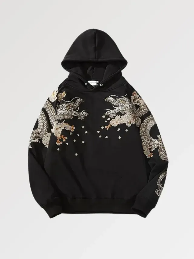 Japon style tatsuryga sweat dragon broderie artisanale