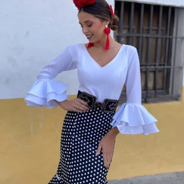 VIVA LA FERIA Alcalá blouse flamenca femme