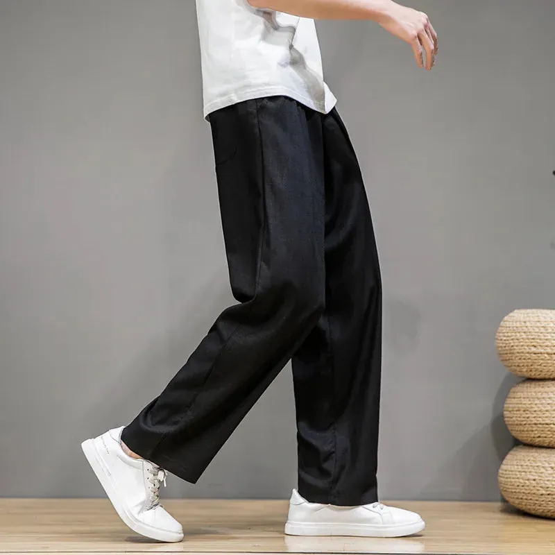 Esprit du Japon Pantalon droit japonais en lin