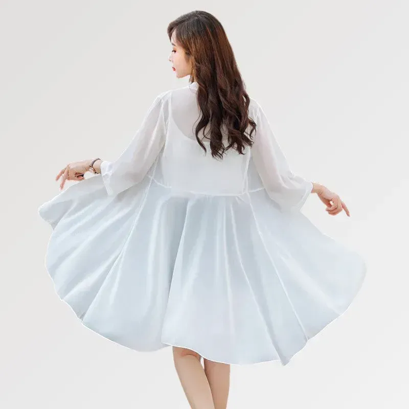 Japon style Yuriko cardigan long femme été