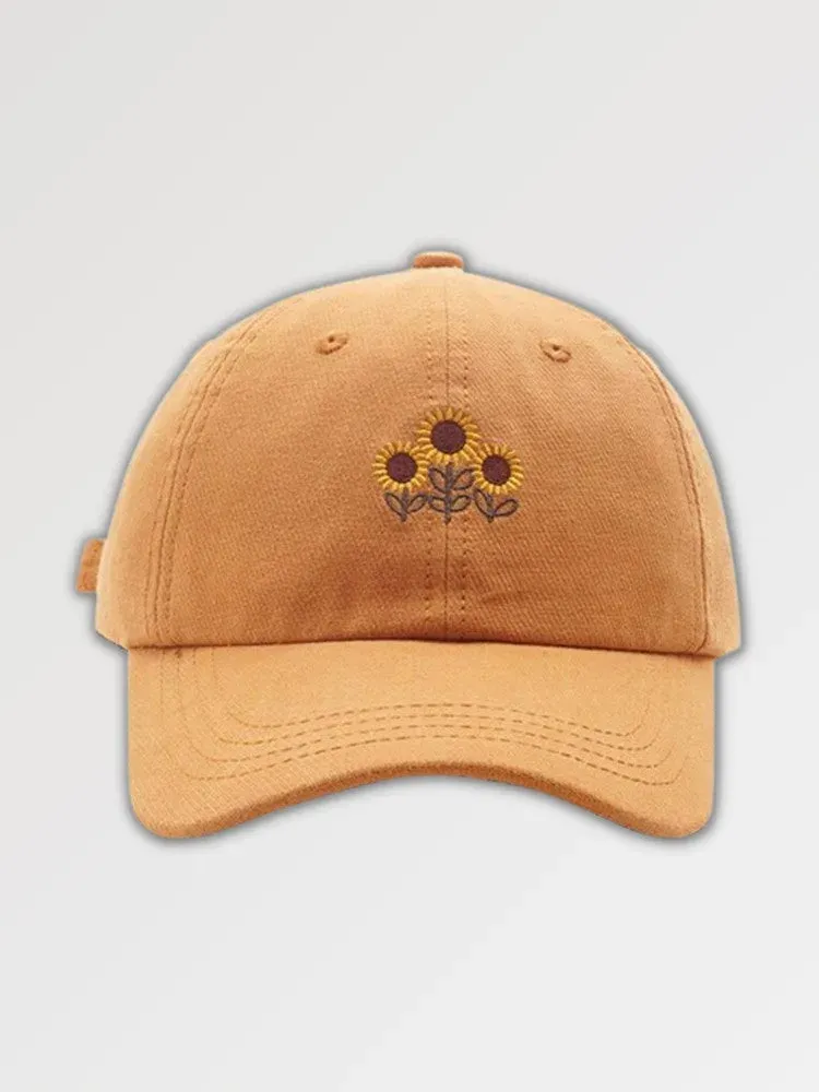 Japon style Casquette Brodée ‘tournesol’ casquette en coton brodée