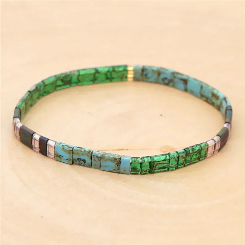 Japon style bracelet Miyuki Tila artisanal