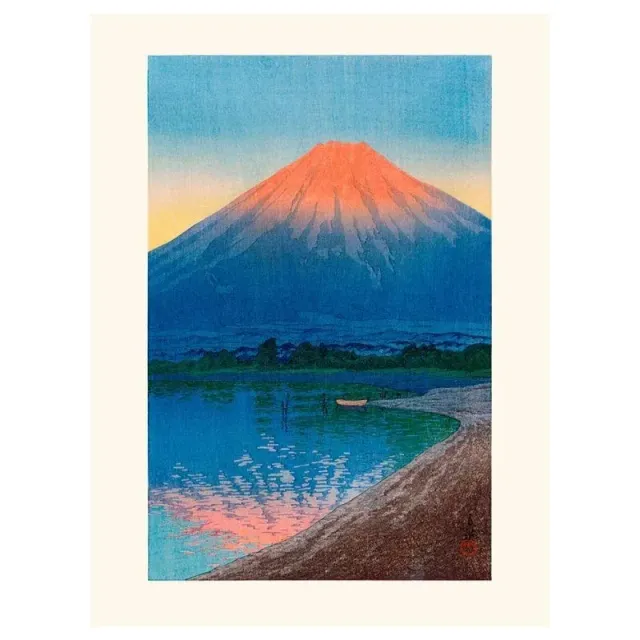 Japon style Lac Yamanaka affiche japonaise Mont Fuji
