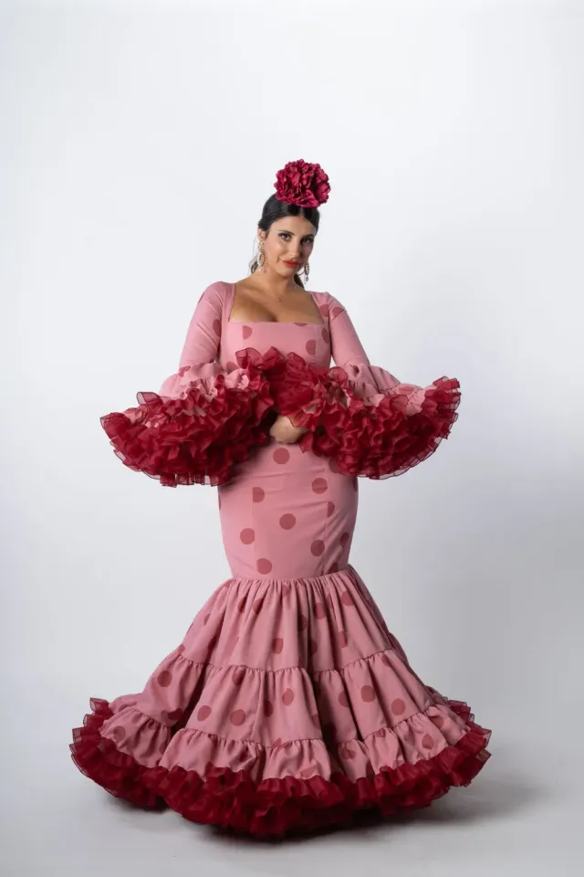 Viva La Feria Jarana robe flamenca rose à pois