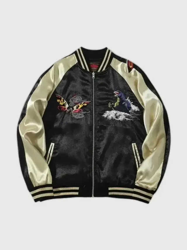 Japon style Sukajan Yamata bomber brodé