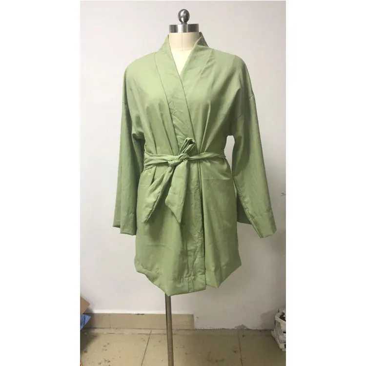 Esprit du Japon kimono court croisé femme ceinture
