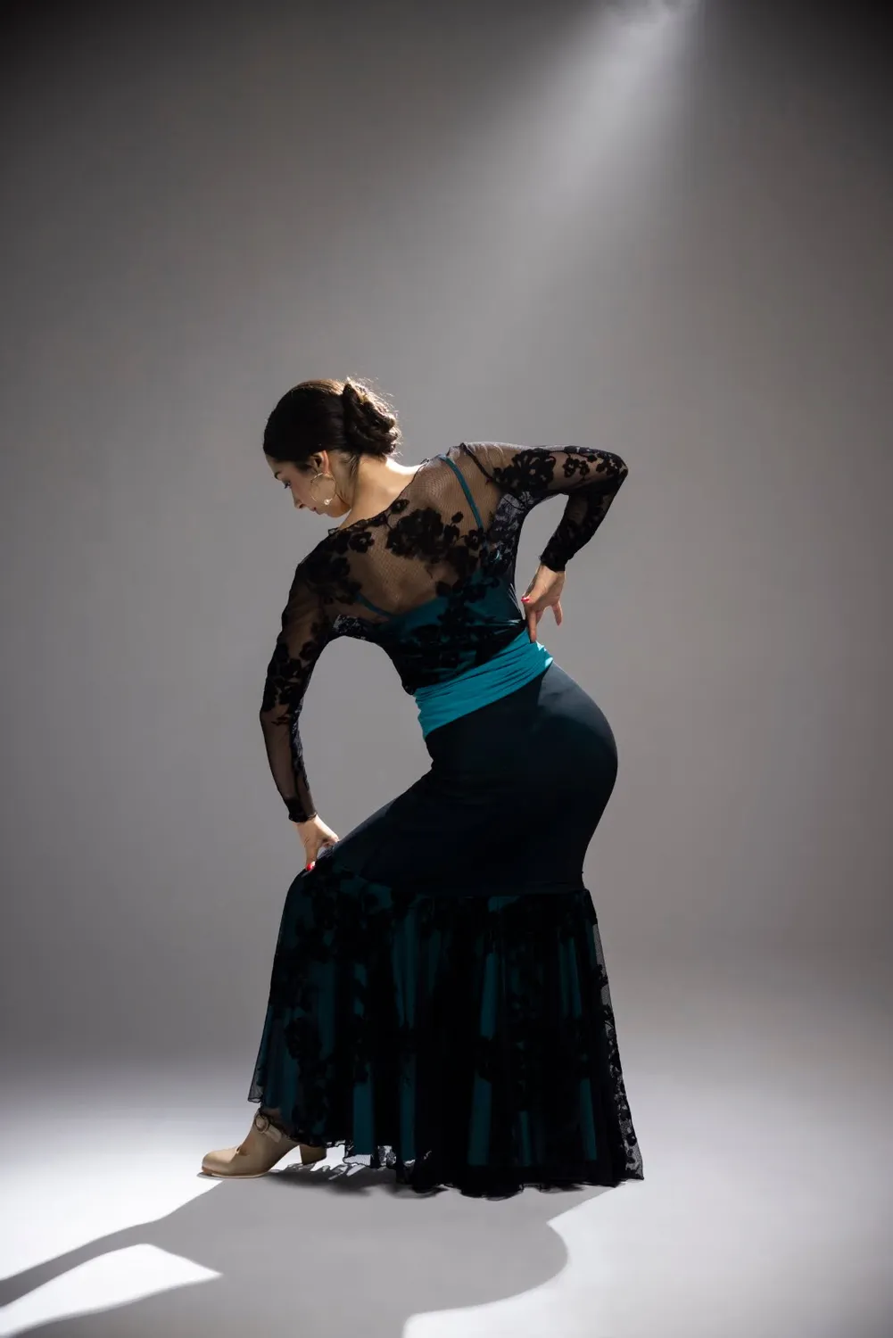 Viva la Feria Cristal jupe flamenco longue volants XL