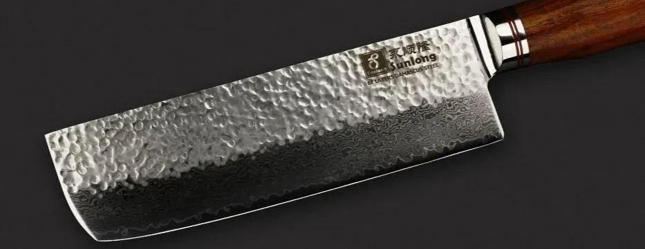 Japon style Damascus Nakiri Knife Aomori couteau de cuisine damas