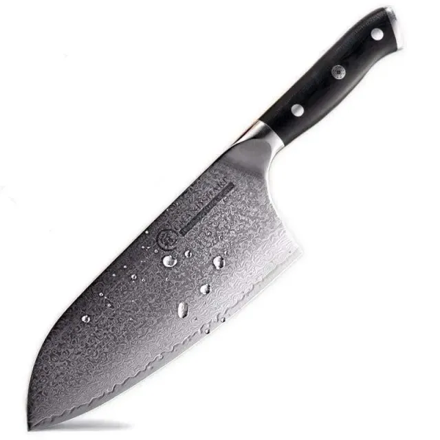 Japon style Damascus Deba Knife Yuna couteau deba acier Damas