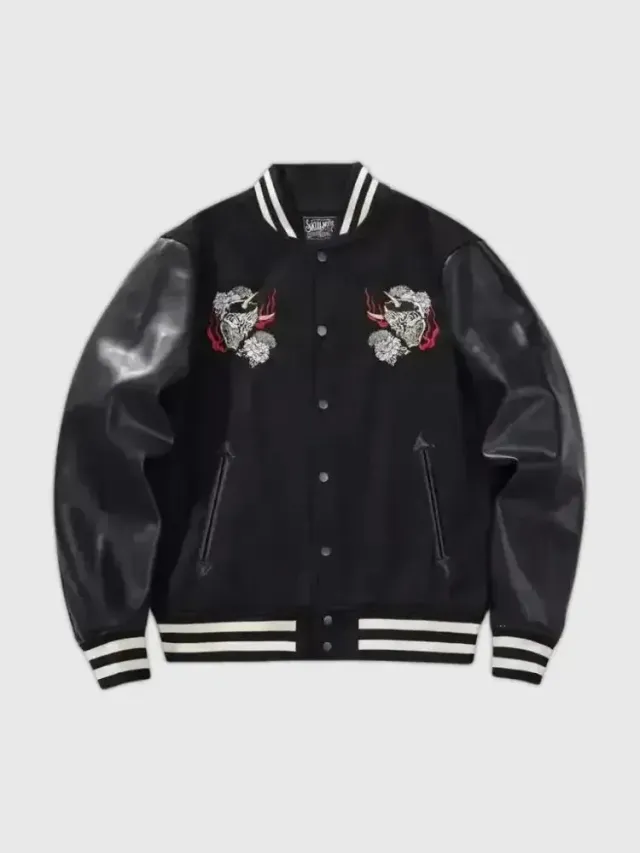 Japon style Oni Prajna veste sukajan brodée