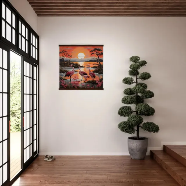 Japon style Sunrise tableau japonais contemporain