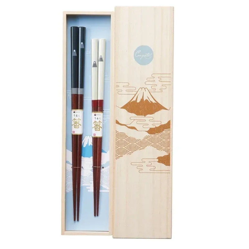Japon style Baguettes Japonaises Coffret Fuji baguettes laquées