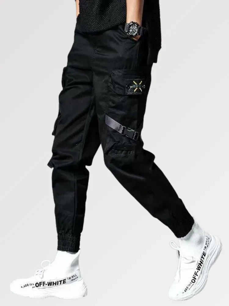 Japon style Techwear pantalon cargo larges poches