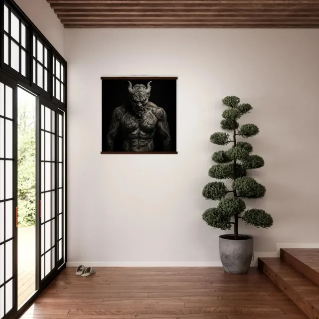Japon Style Tatouage Japonais Oni Tableau Masque