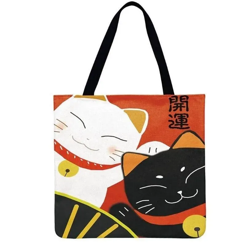 Japon style tote bag japonais Chance Maneki Neko