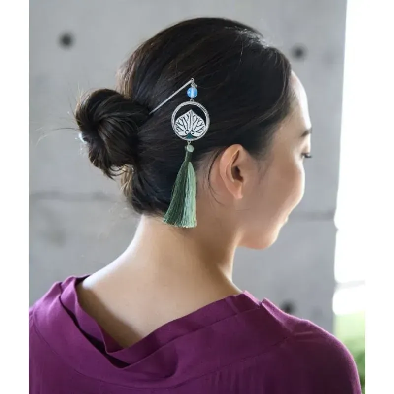 Japon style Kanzashi Japonais Pompon épingle à cheveux