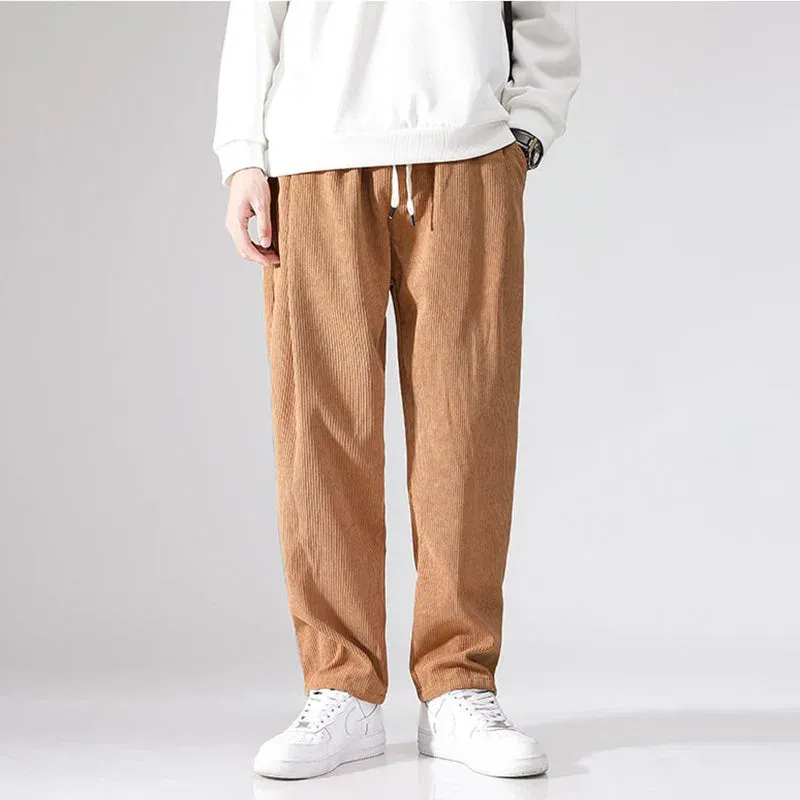 Japon style Kuro pantalon velours côtelé coupe droite