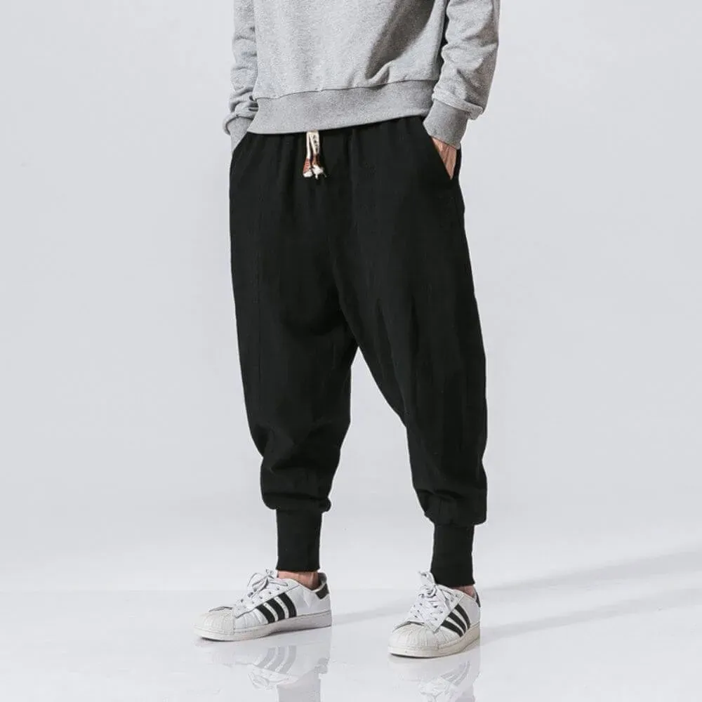 Japon style Riku pantalon harem coton ample