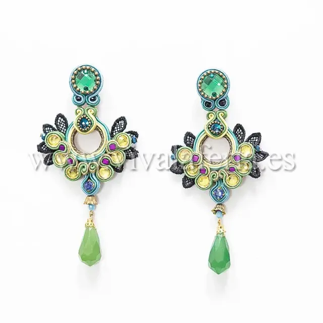 Candela de Reina Cordelia boucles flamenca vert bleu